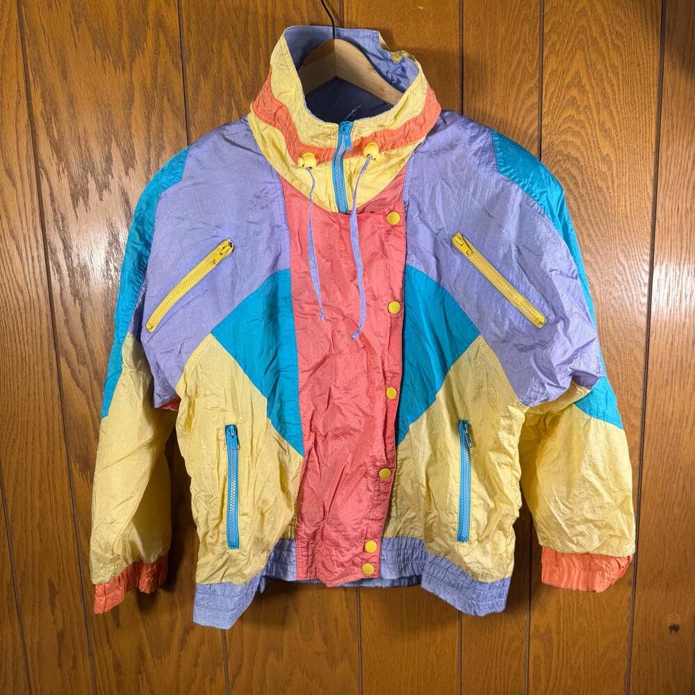 Vintage East West. Colorblock Nylon Windbreaker Jacket Size S
